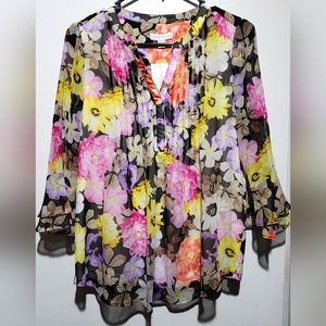 Charter Club Flowered Blouse